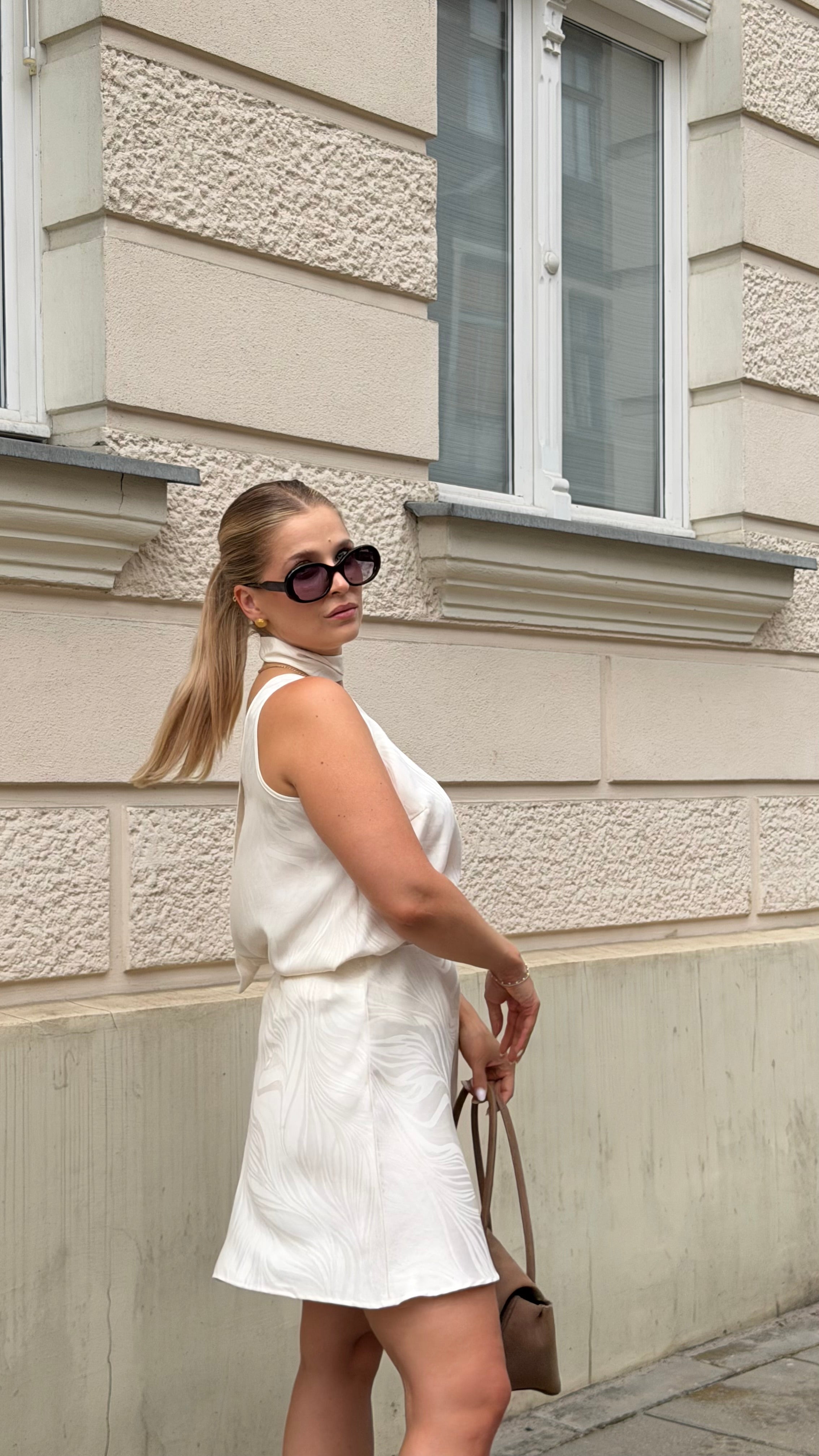 Spódnica Roma Ecru żakard